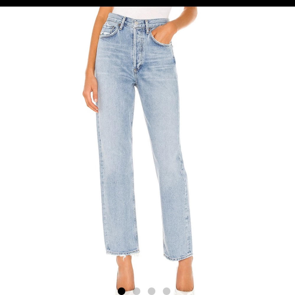 Agolde Faded Blue Relaxed Jeans